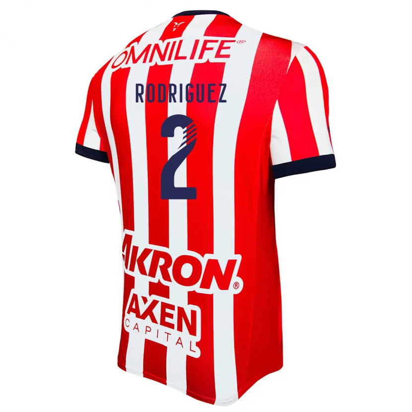 Danxen Kinderen Jaqueline Rodríguez #2 Rood Wit Blauw Thuisshirt Thuistenue 2024/25 T-Shirt