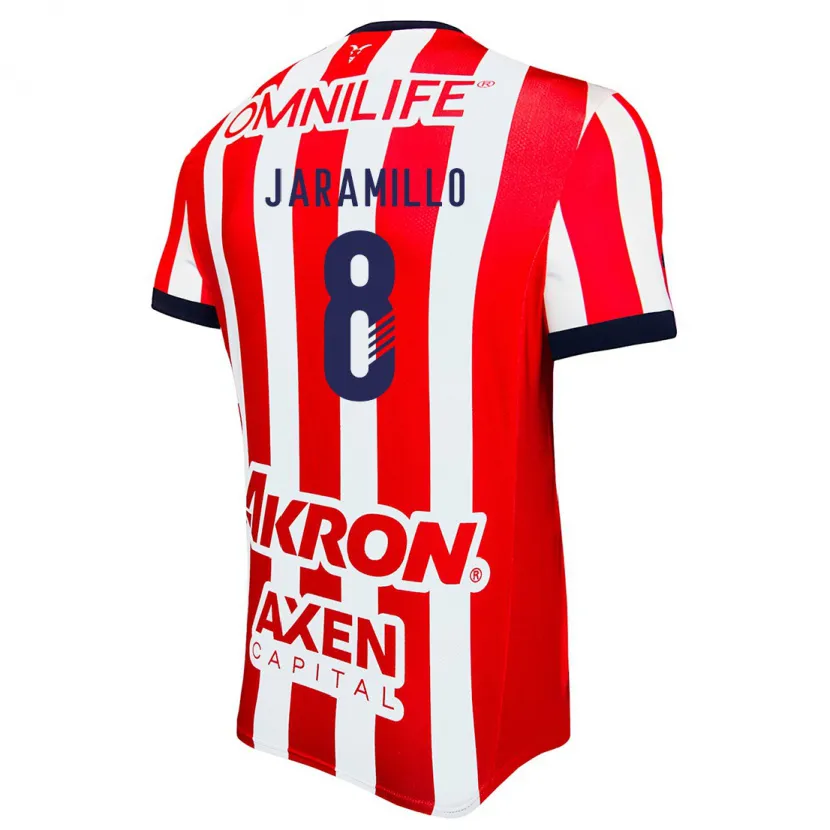 Danxen Kinderen Carolina Jaramillo #8 Rood Wit Blauw Thuisshirt Thuistenue 2024/25 T-Shirt