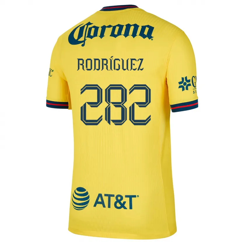 Danxen Kinderen Francisco Rodríguez #282 Geel Blauw Thuisshirt Thuistenue 2024/25 T-Shirt