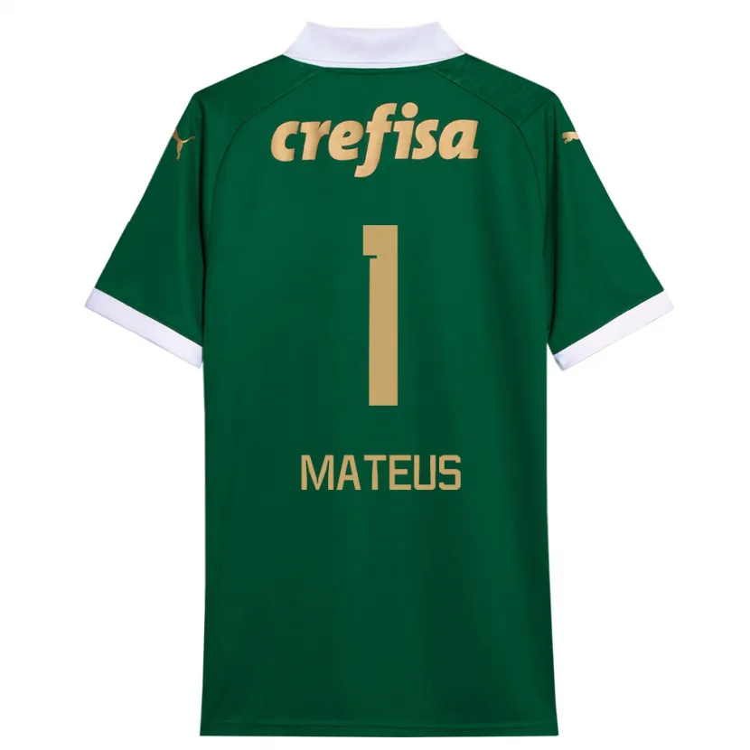 Danxen Kinderen Mateus #1 Groen Wit Thuisshirt Thuistenue 2024/25 T-Shirt