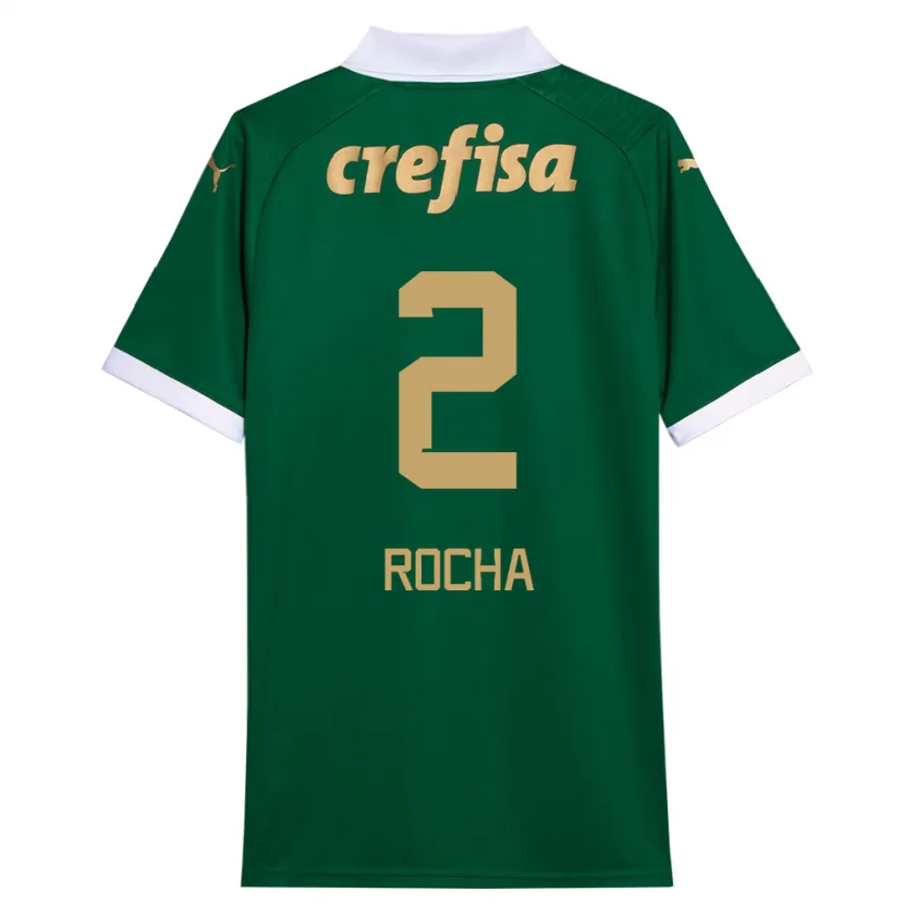 Danxen Kinderen Marcos Rocha #2 Groen Wit Thuisshirt Thuistenue 2024/25 T-Shirt