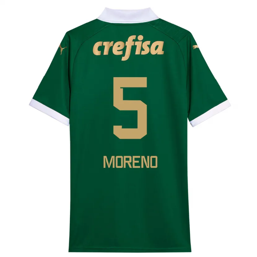 Danxen Kinderen Aníbal Moreno #5 Groen Wit Thuisshirt Thuistenue 2024/25 T-Shirt