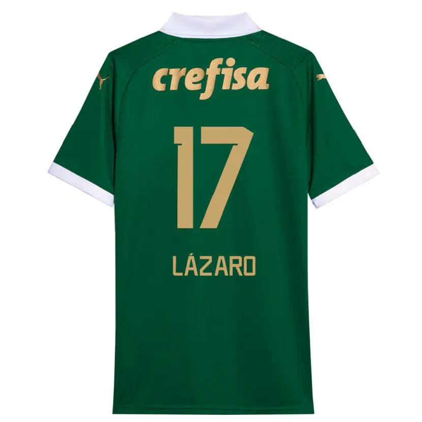 Danxen Kinderen Lázaro #17 Groen Wit Thuisshirt Thuistenue 2024/25 T-Shirt