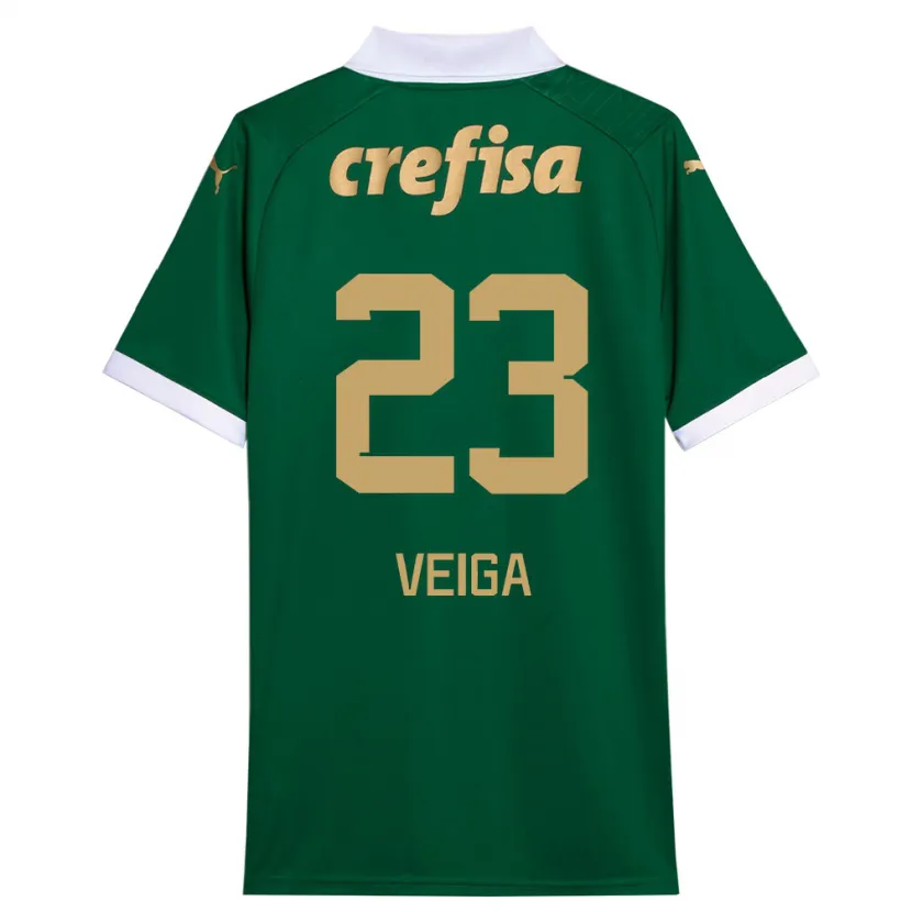 Danxen Kinderen Raphael Veiga #23 Groen Wit Thuisshirt Thuistenue 2024/25 T-Shirt