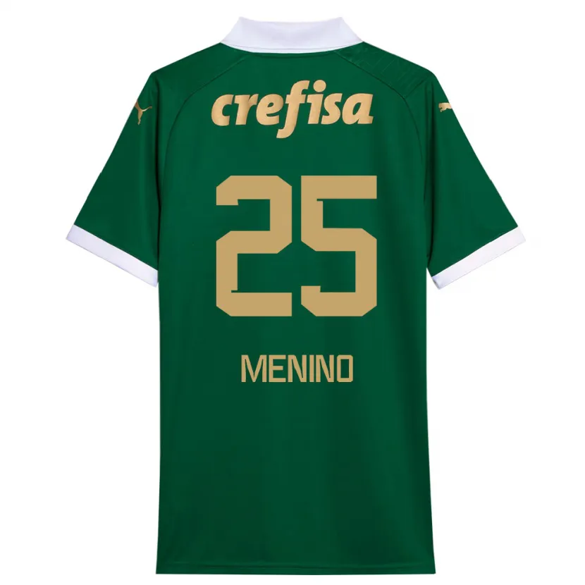 Danxen Kinderen Gabriel Menino #25 Groen Wit Thuisshirt Thuistenue 2024/25 T-Shirt