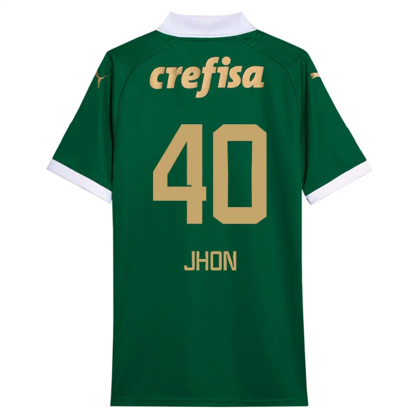 Danxen Kinderen Jhon Jhon #40 Groen Wit Thuisshirt Thuistenue 2024/25 T-Shirt