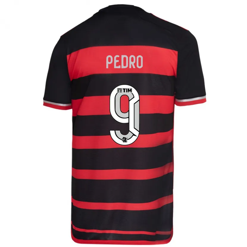 Danxen Kinderen Pedro #9 Rood Zwart Thuisshirt Thuistenue 2024/25 T-Shirt