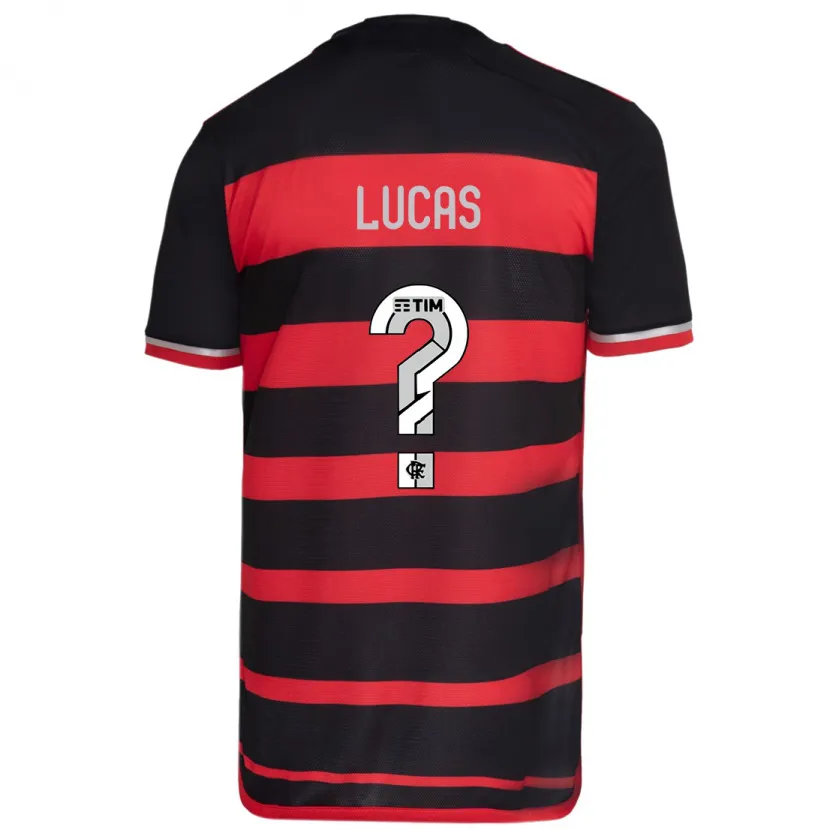 Danxen Kinderen Rayan Lucas #0 Rood Zwart Thuisshirt Thuistenue 2024/25 T-Shirt