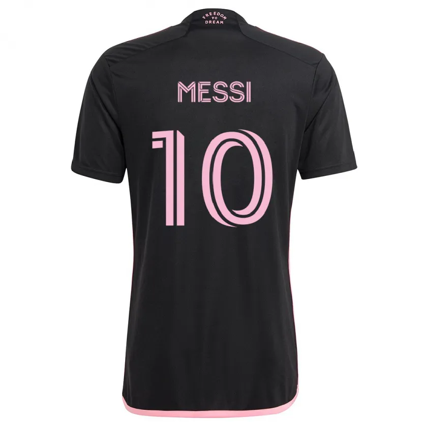 Danxen Kinderen Lionel Messi #10 Zwart Uitshirt Uittenue 2024/25 T-Shirt