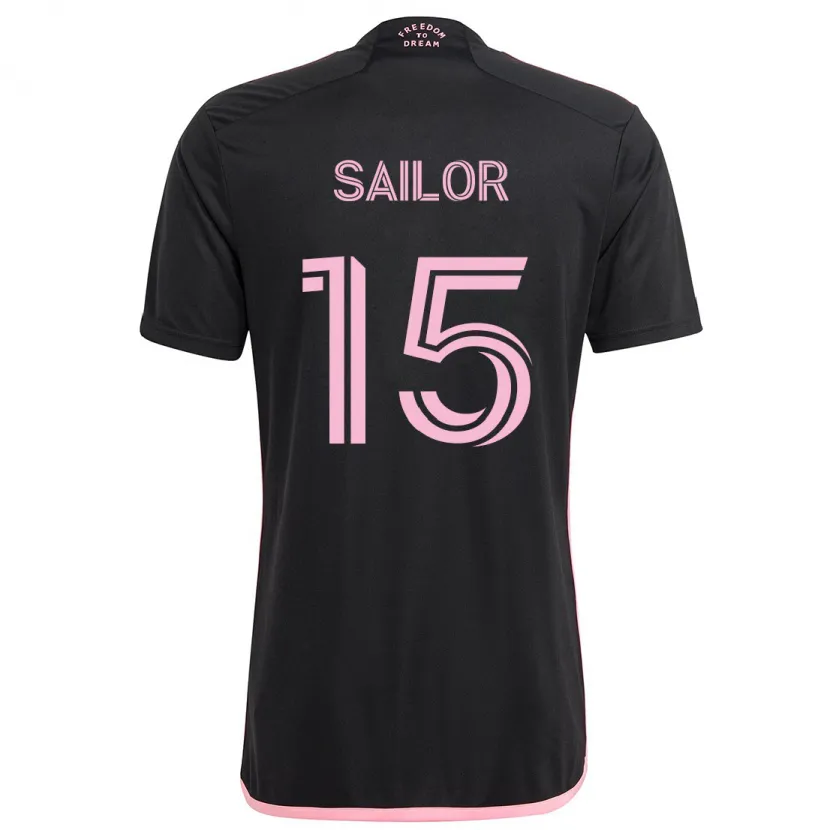 Danxen Kinderen Ryan Sailor #15 Zwart Uitshirt Uittenue 2024/25 T-Shirt