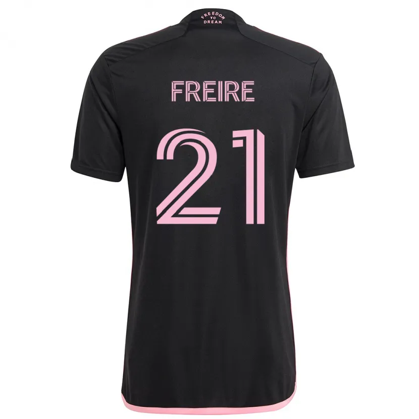 Danxen Kinderen Nicolás Freire #21 Zwart Uitshirt Uittenue 2024/25 T-Shirt