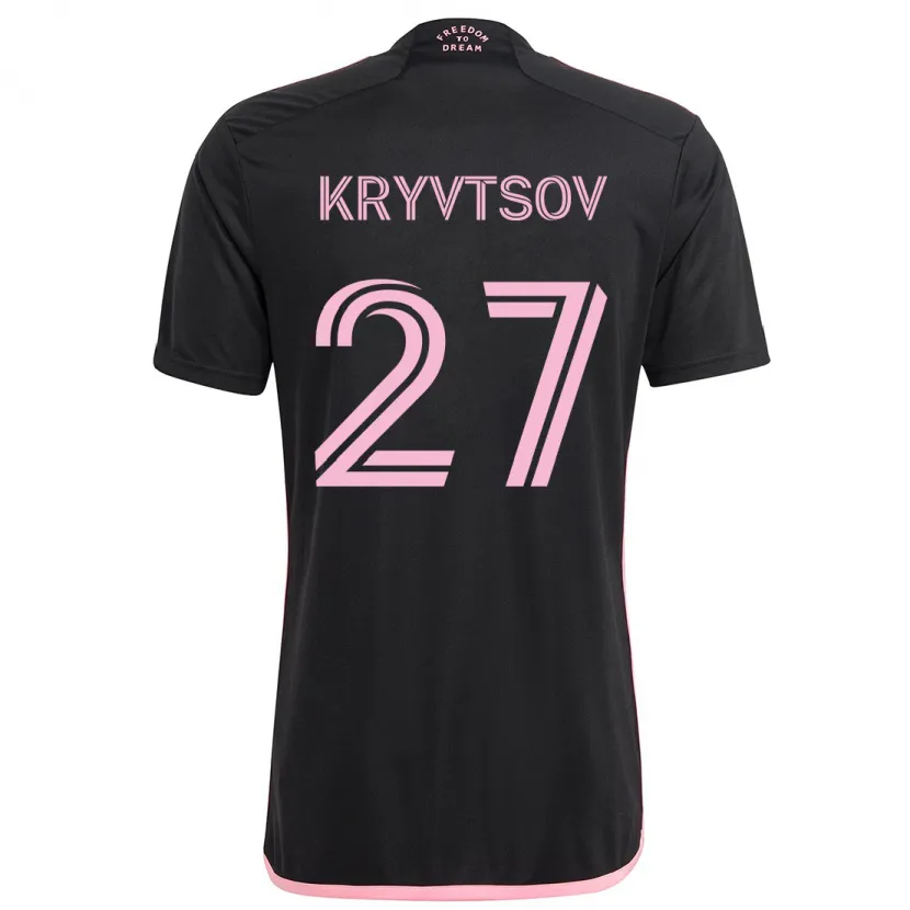 Danxen Kinderen Sergiy Kryvtsov #27 Zwart Uitshirt Uittenue 2024/25 T-Shirt