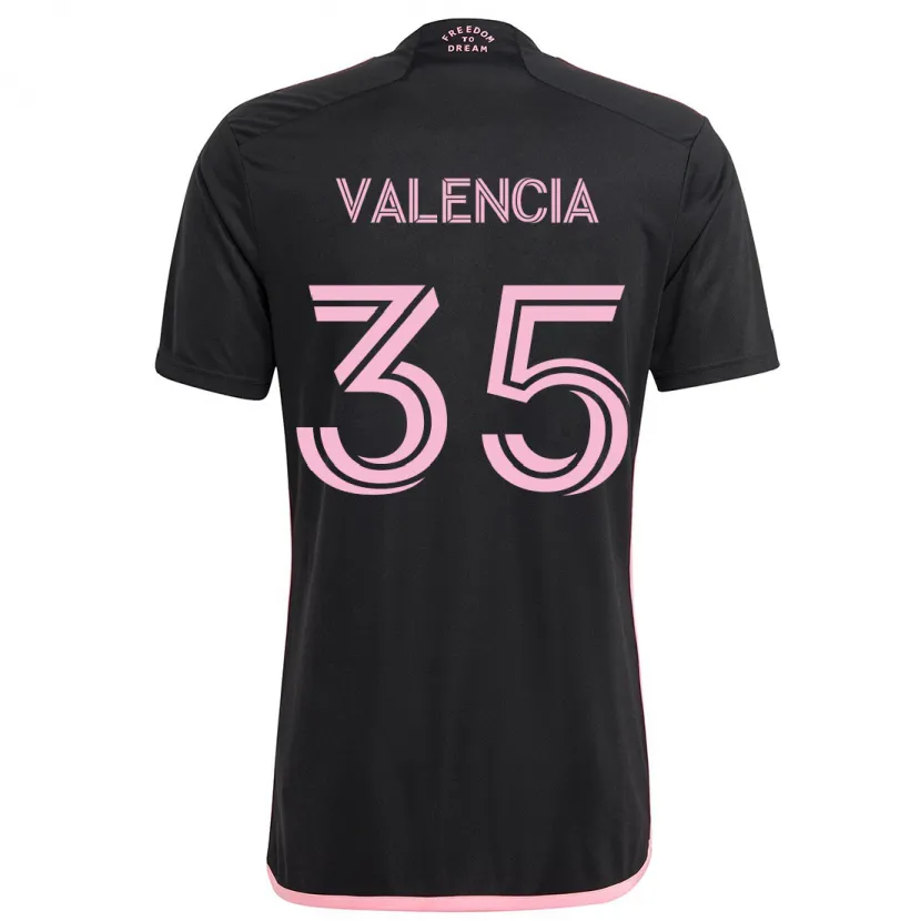 Danxen Kinderen Felipe Valencia #35 Zwart Uitshirt Uittenue 2024/25 T-Shirt