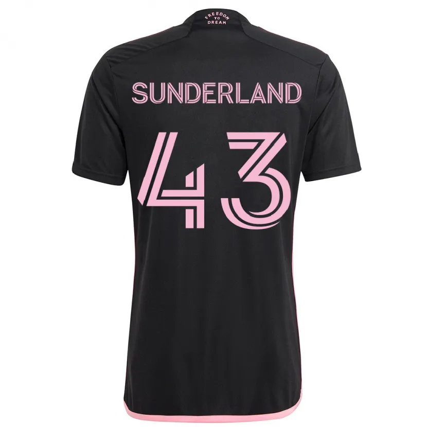 Danxen Kinderen Lawson Sunderland #43 Zwart Uitshirt Uittenue 2024/25 T-Shirt