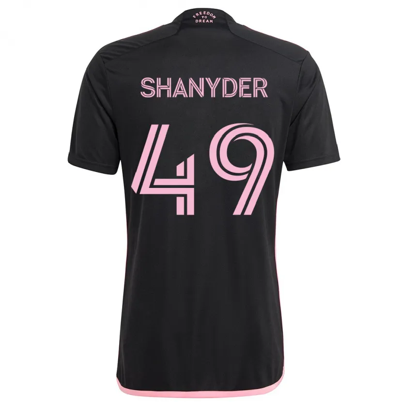 Danxen Kinderen Shanyder Borgelin #49 Zwart Uitshirt Uittenue 2024/25 T-Shirt