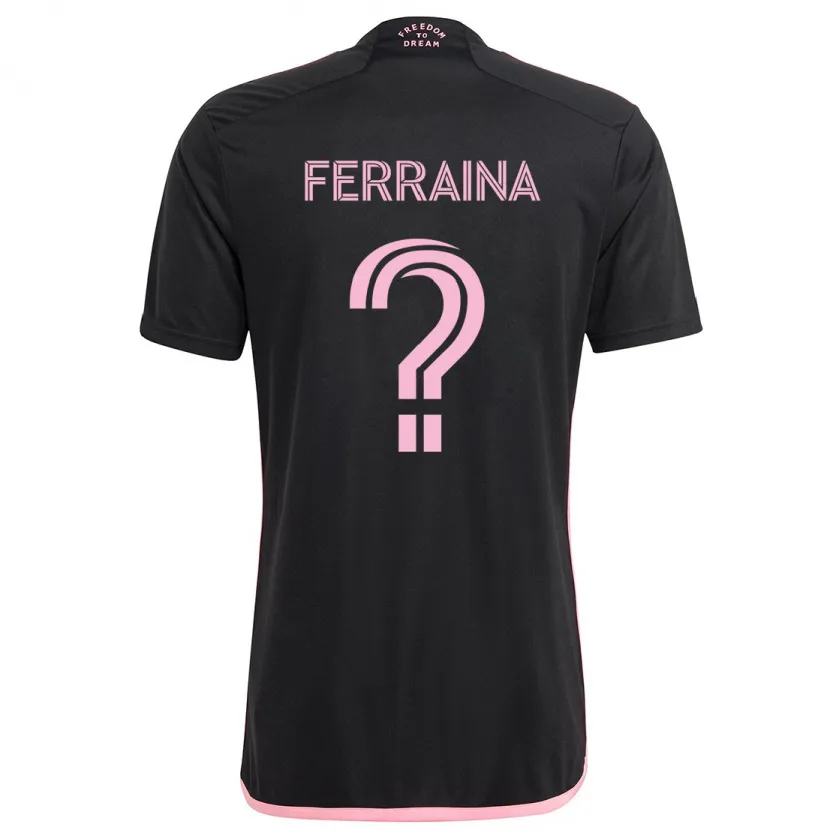 Danxen Kinderen Giovanni Ferraina #0 Zwart Uitshirt Uittenue 2024/25 T-Shirt