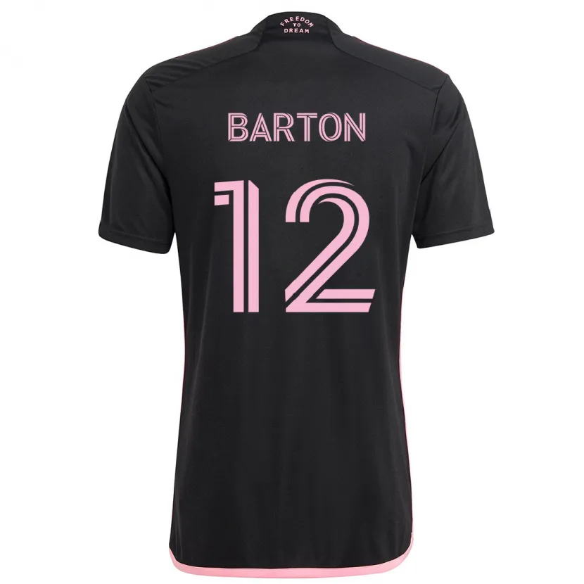 Danxen Kinderen Tye Barton #12 Zwart Uitshirt Uittenue 2024/25 T-Shirt