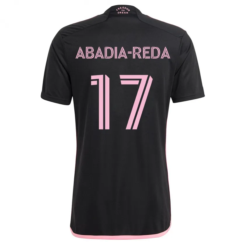 Danxen Kinderen Ezequiel Abadia-Reda #17 Zwart Uitshirt Uittenue 2024/25 T-Shirt