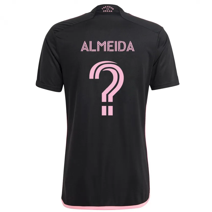 Danxen Kinderen Nicholas Almeida #0 Zwart Uitshirt Uittenue 2024/25 T-Shirt