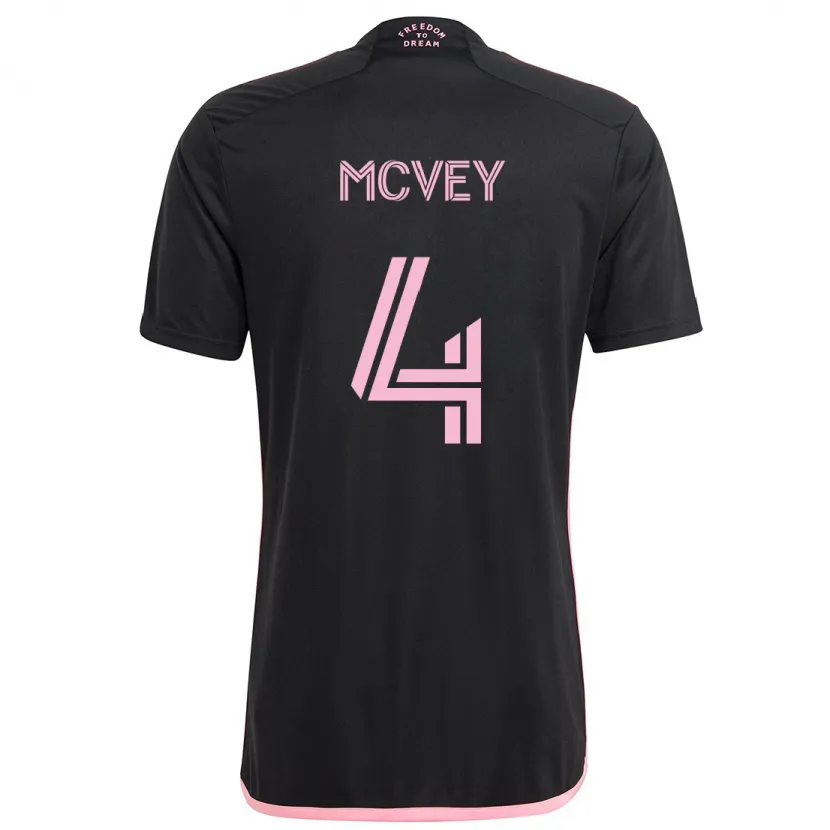 Danxen Kinderen Christopher Mcvey #4 Zwart Uitshirt Uittenue 2024/25 T-Shirt