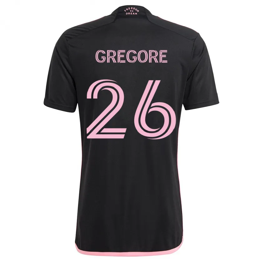 Danxen Kinderen Gregore #26 Zwart Uitshirt Uittenue 2024/25 T-Shirt