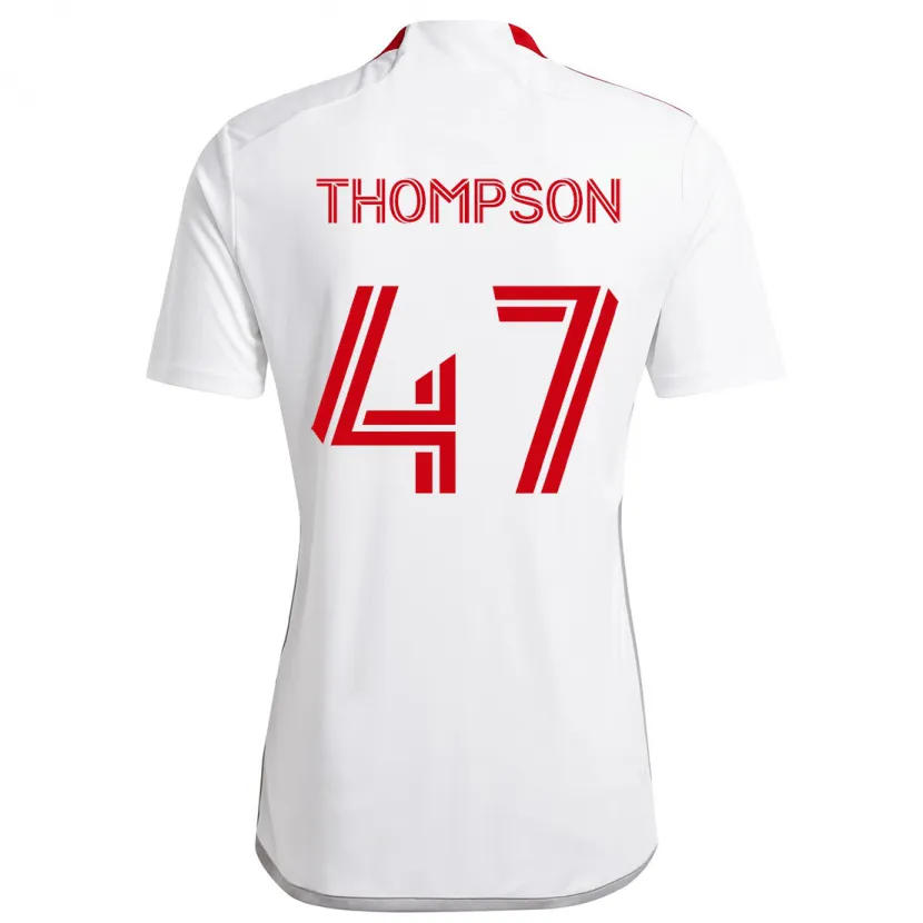 Danxen Kinderen Kosi Thompson #47 Wit Rood Uitshirt Uittenue 2024/25 T-Shirt