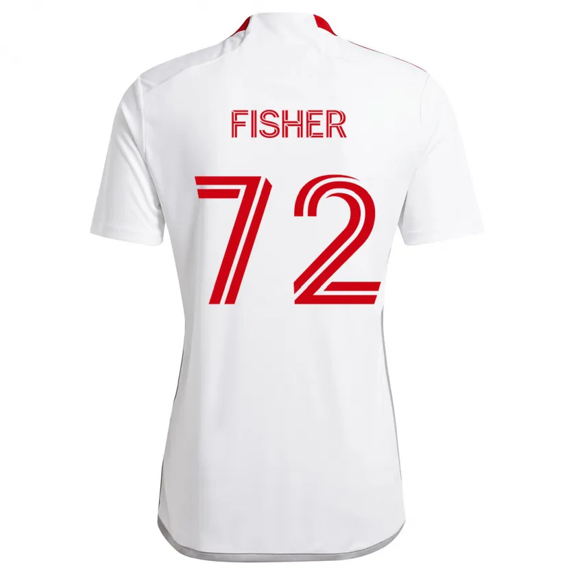 Danxen Kinderen Mark Fisher #72 Wit Rood Uitshirt Uittenue 2024/25 T-Shirt