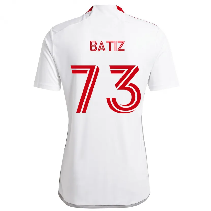 Danxen Kinderen Jesus Batiz #73 Wit Rood Uitshirt Uittenue 2024/25 T-Shirt