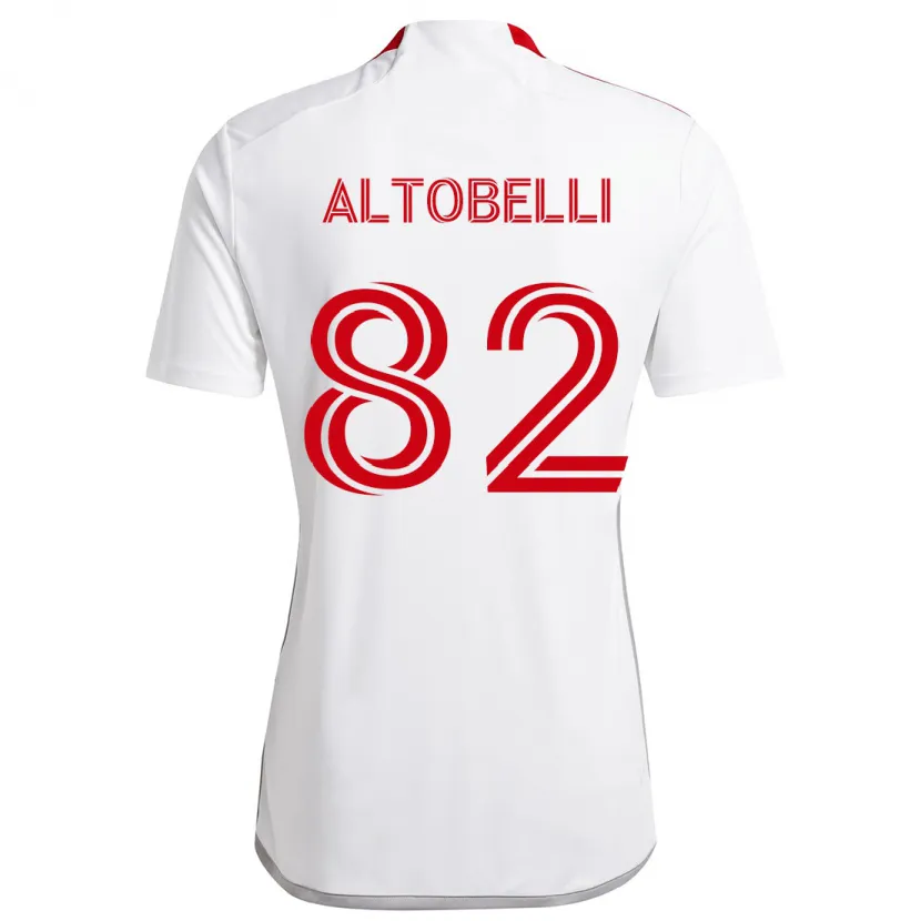 Danxen Kinderen Julian Altobelli #82 Wit Rood Uitshirt Uittenue 2024/25 T-Shirt