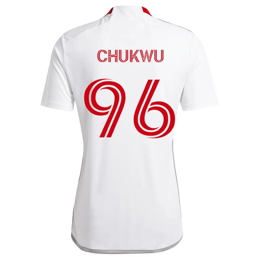 Danxen Kinderen Richard Chukwu #96 Wit Rood Uitshirt Uittenue 2024/25 T-Shirt