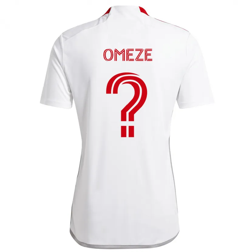 Danxen Kinderen Chimere Omeze #0 Wit Rood Uitshirt Uittenue 2024/25 T-Shirt