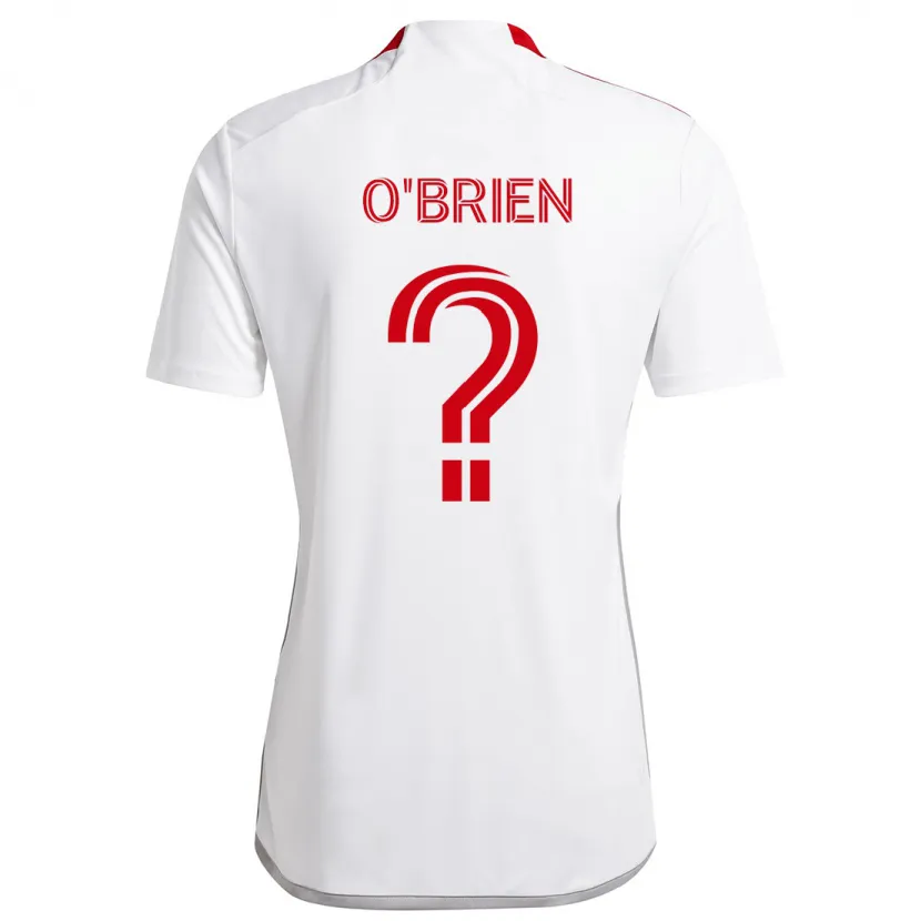 Danxen Kinderen Alexander O'brien #0 Wit Rood Uitshirt Uittenue 2024/25 T-Shirt