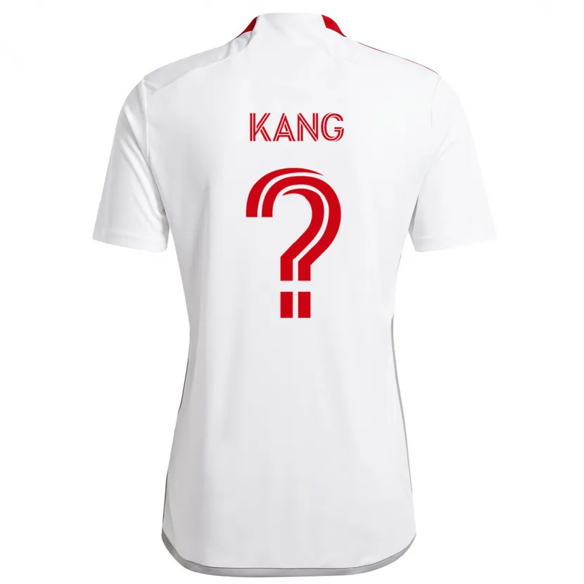 Danxen Kinderen Ethan Kang #0 Wit Rood Uitshirt Uittenue 2024/25 T-Shirt