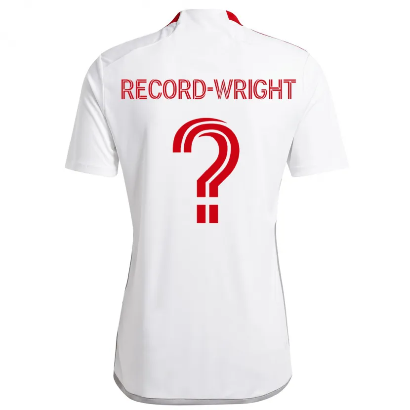 Danxen Kinderen Kemari Record-Wright #0 Wit Rood Uitshirt Uittenue 2024/25 T-Shirt