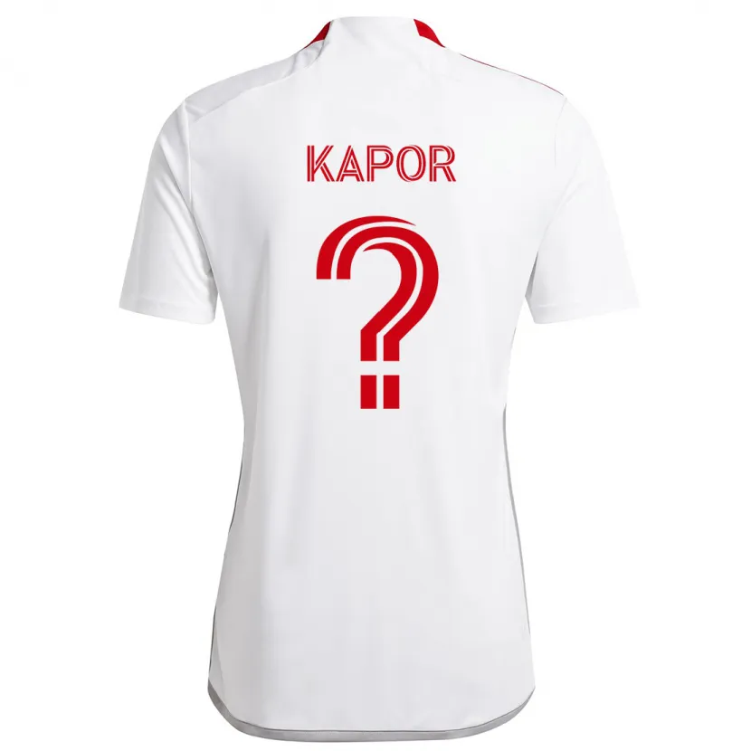 Danxen Kinderen Stefan Kapor #0 Wit Rood Uitshirt Uittenue 2024/25 T-Shirt