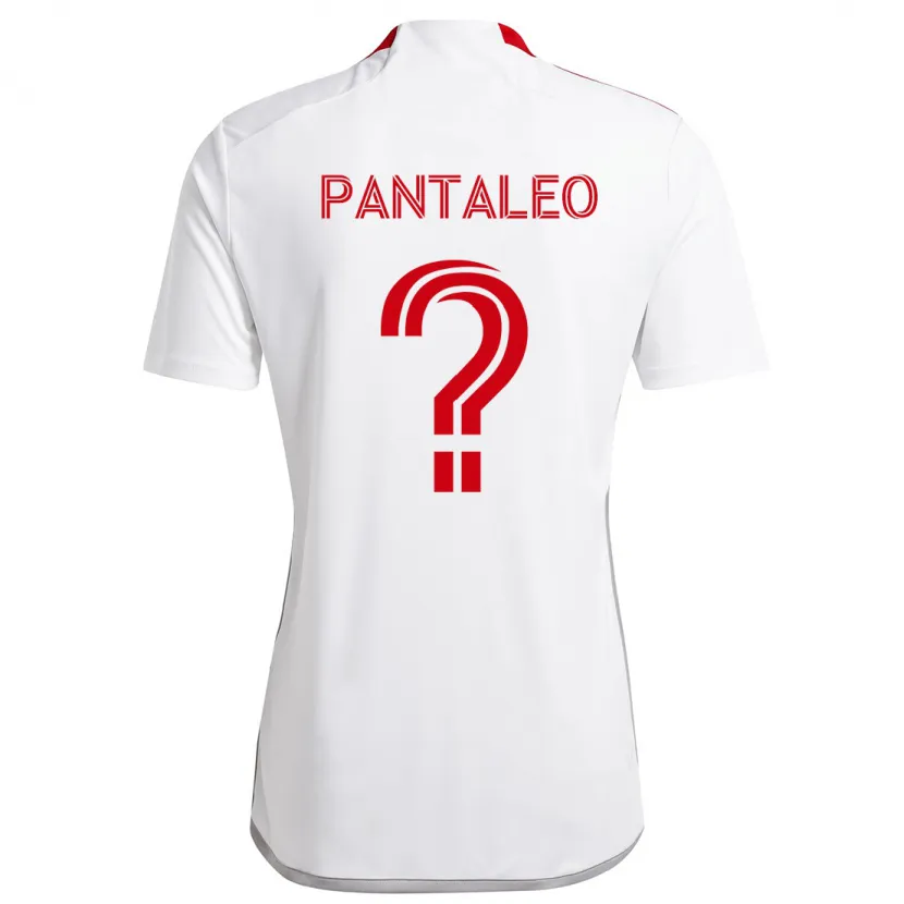 Danxen Kinderen Adamo Pantaleo #0 Wit Rood Uitshirt Uittenue 2024/25 T-Shirt