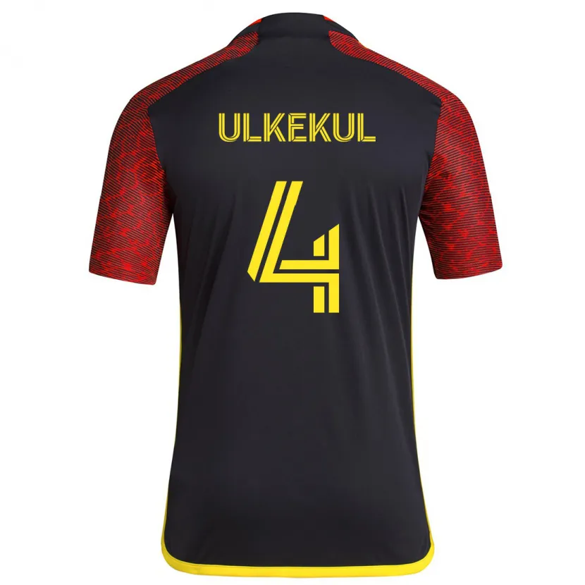 Danxen Kinderen Jodi Ulkekul #4 Rood Zwart Uitshirt Uittenue 2024/25 T-Shirt