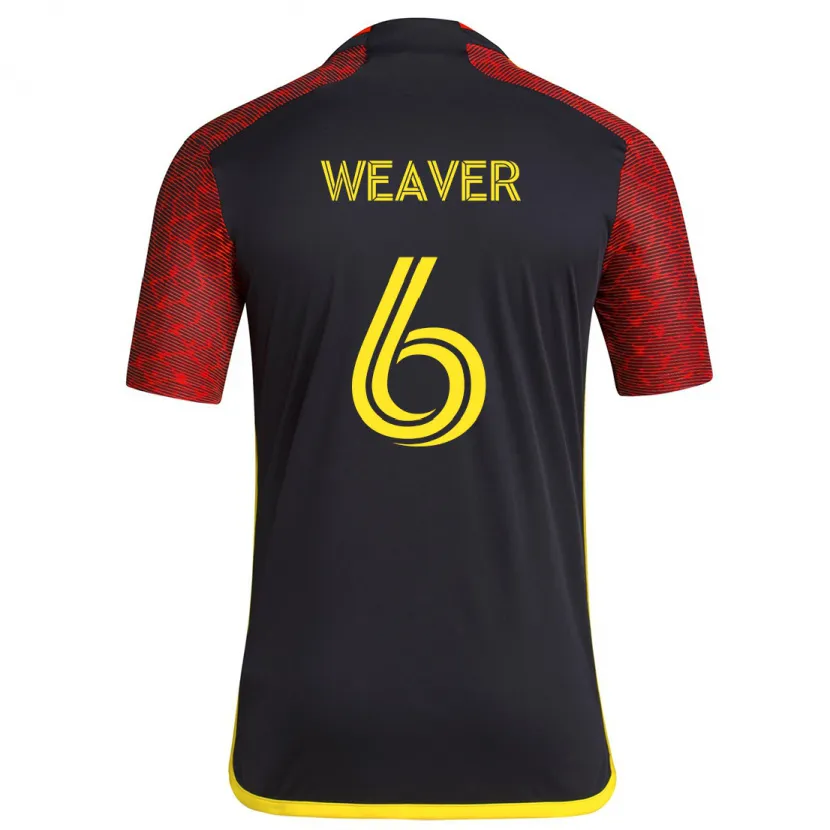 Danxen Kinderen Morgan Weaver #6 Rood Zwart Uitshirt Uittenue 2024/25 T-Shirt