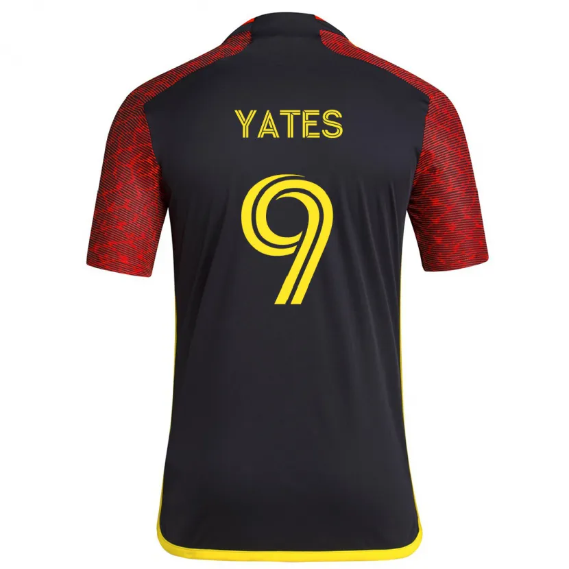 Danxen Kinderen Summer Yates #9 Rood Zwart Uitshirt Uittenue 2024/25 T-Shirt