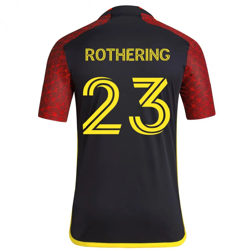 Danxen Kinderen Holly Rothering #23 Rood Zwart Uitshirt Uittenue 2024/25 T-Shirt