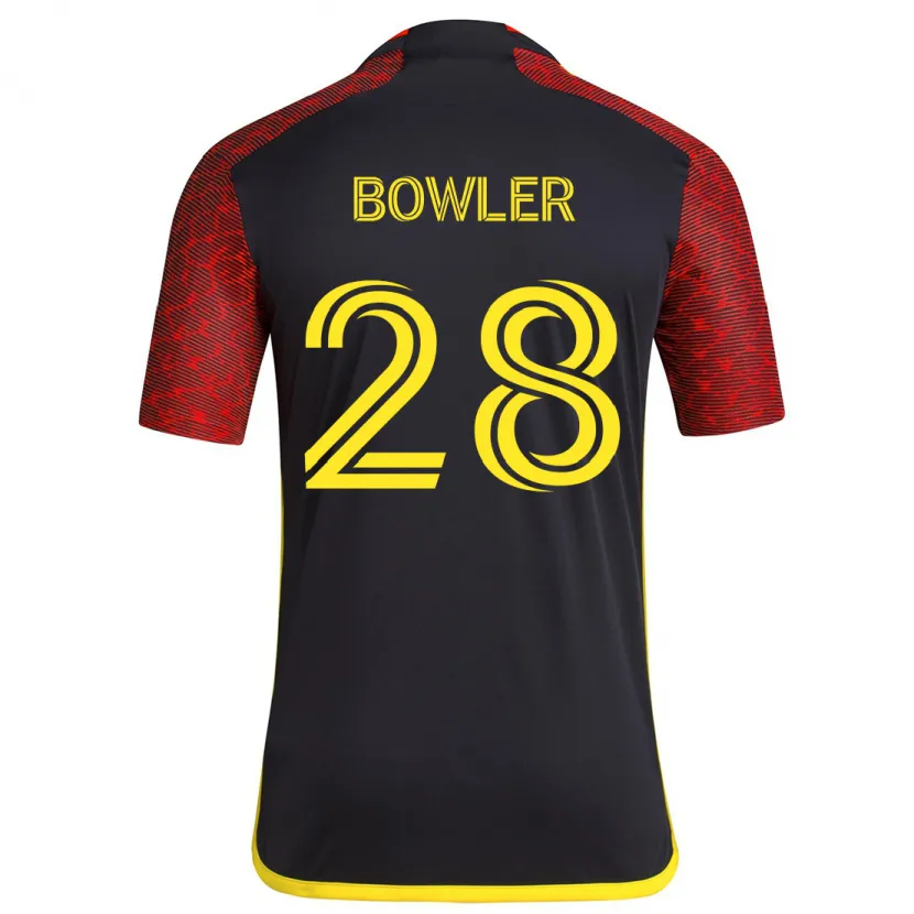 Danxen Kinderen Rachel Bowler #28 Rood Zwart Uitshirt Uittenue 2024/25 T-Shirt