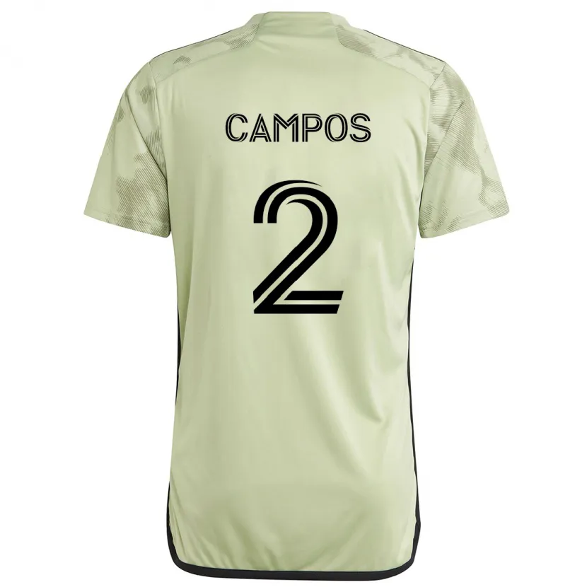 Danxen Kinderen Omar Campos #2 Licht Groen Uitshirt Uittenue 2024/25 T-Shirt