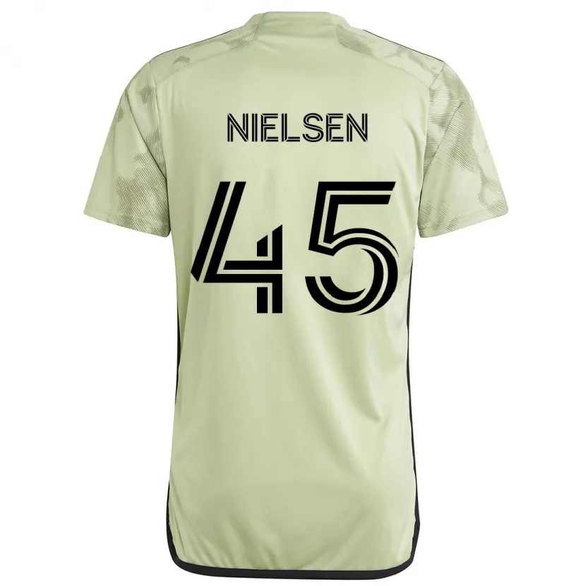 Danxen Kinderen Kenny Nielsen #45 Licht Groen Uitshirt Uittenue 2024/25 T-Shirt