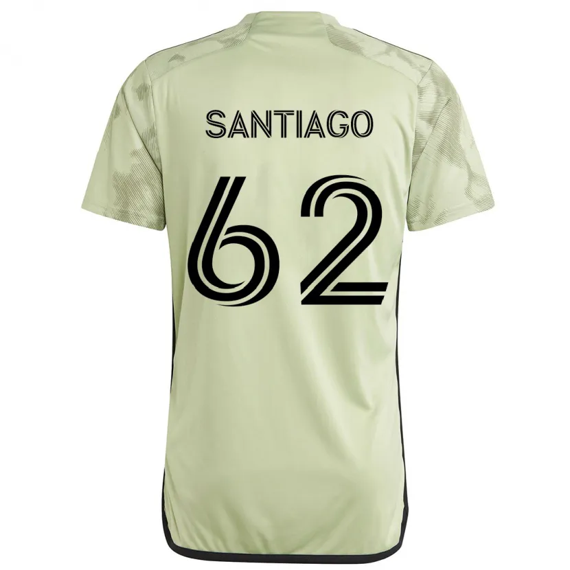 Danxen Kinderen Joshua Santiago #62 Licht Groen Uitshirt Uittenue 2024/25 T-Shirt