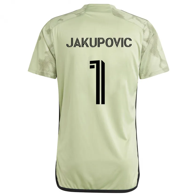 Danxen Kinderen Eldin Jakupović #1 Licht Groen Uitshirt Uittenue 2024/25 T-Shirt