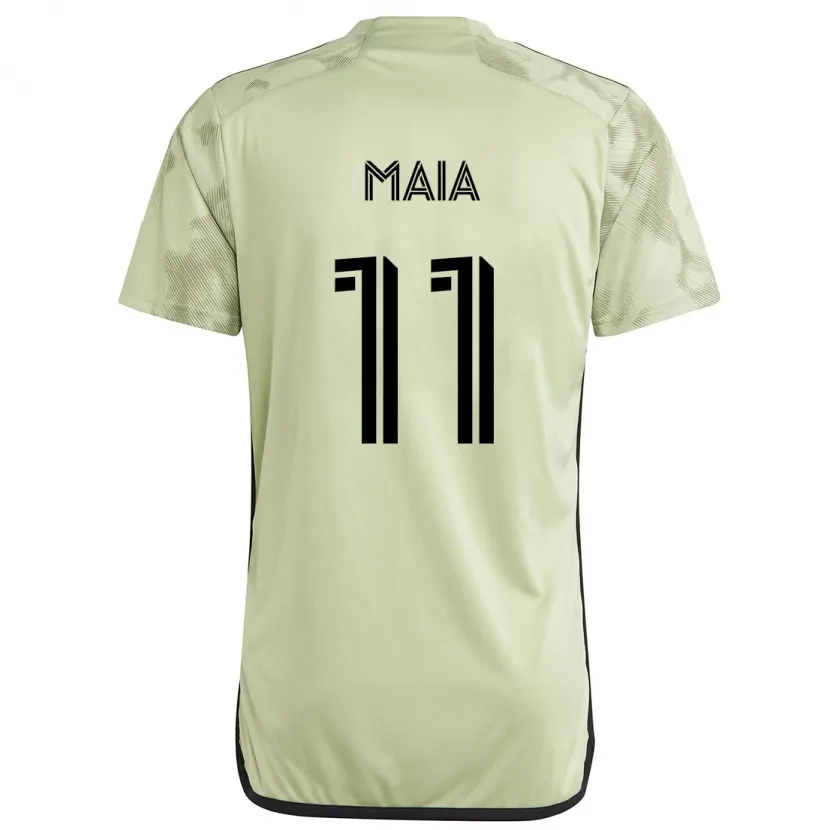 Danxen Kinderen Matheus Maia #11 Licht Groen Uitshirt Uittenue 2024/25 T-Shirt