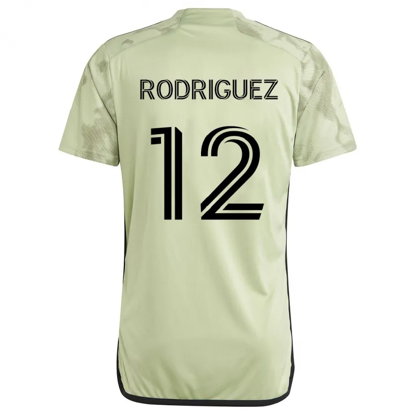 Danxen Kinderen Jeremi Rodríguez #12 Licht Groen Uitshirt Uittenue 2024/25 T-Shirt