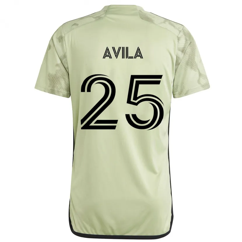 Danxen Kinderen Armando Avila #25 Licht Groen Uitshirt Uittenue 2024/25 T-Shirt