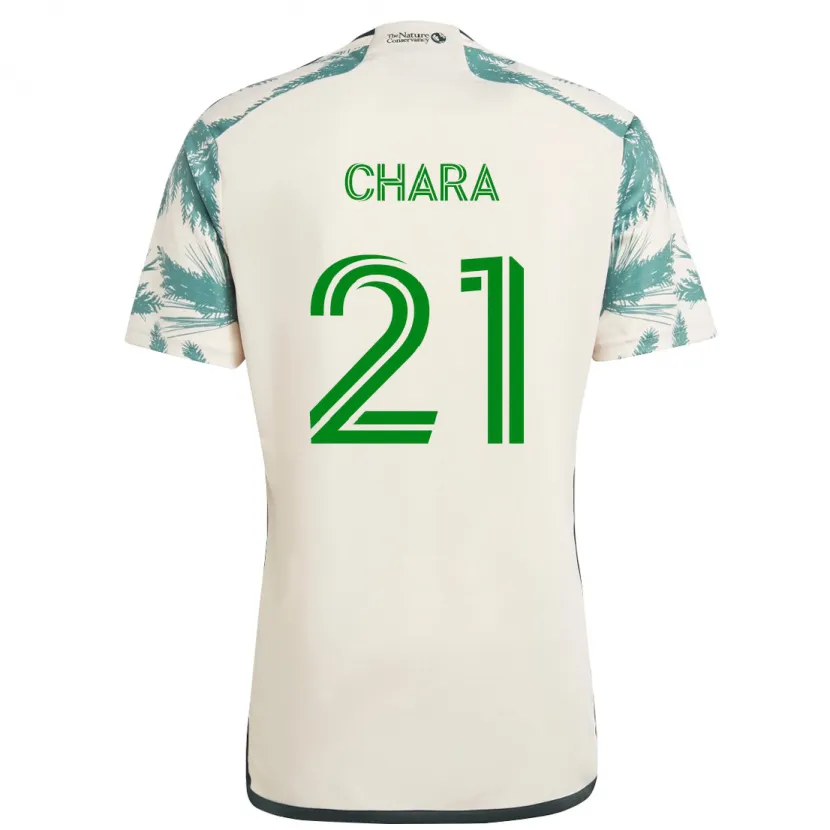 Danxen Kinderen Diego Chará #21 Beigebruin Uitshirt Uittenue 2024/25 T-Shirt