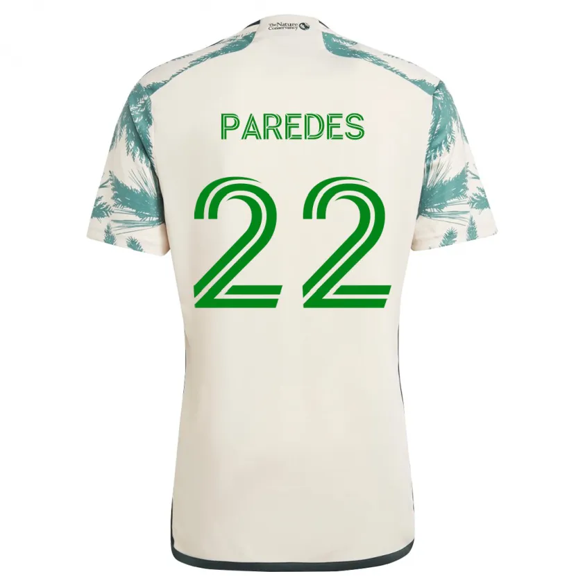 Danxen Kinderen Cristhian Paredes #22 Beigebruin Uitshirt Uittenue 2024/25 T-Shirt